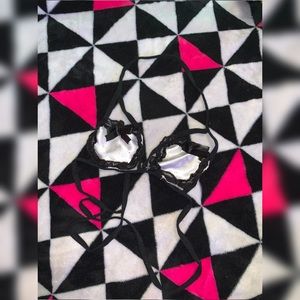 Black and white bikini top